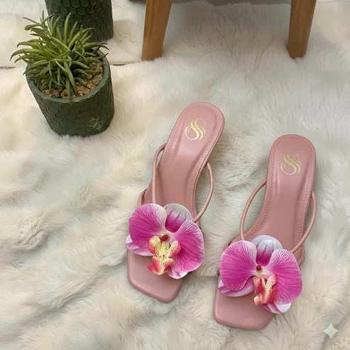 Rose Marie Flower Heel