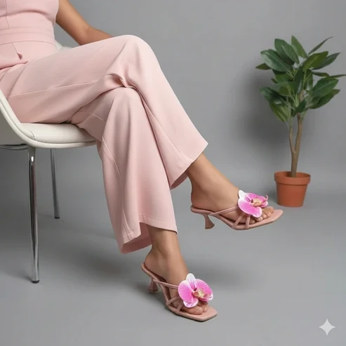 Rose Marie Flower Heel