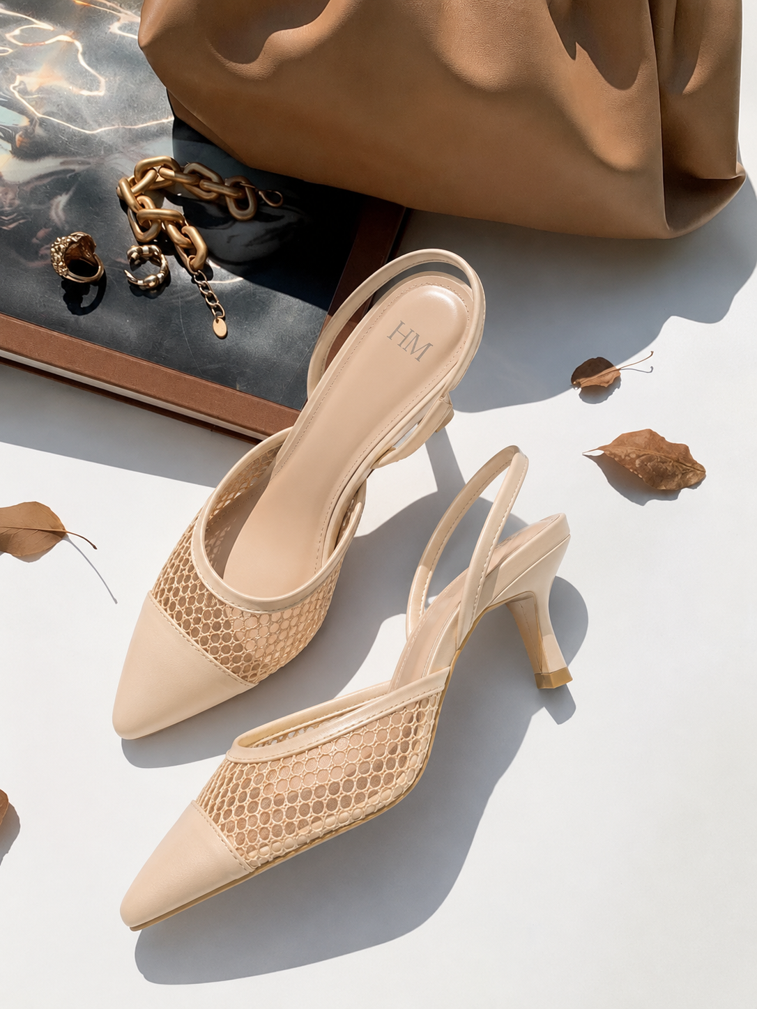 Slingback Mesh Heel